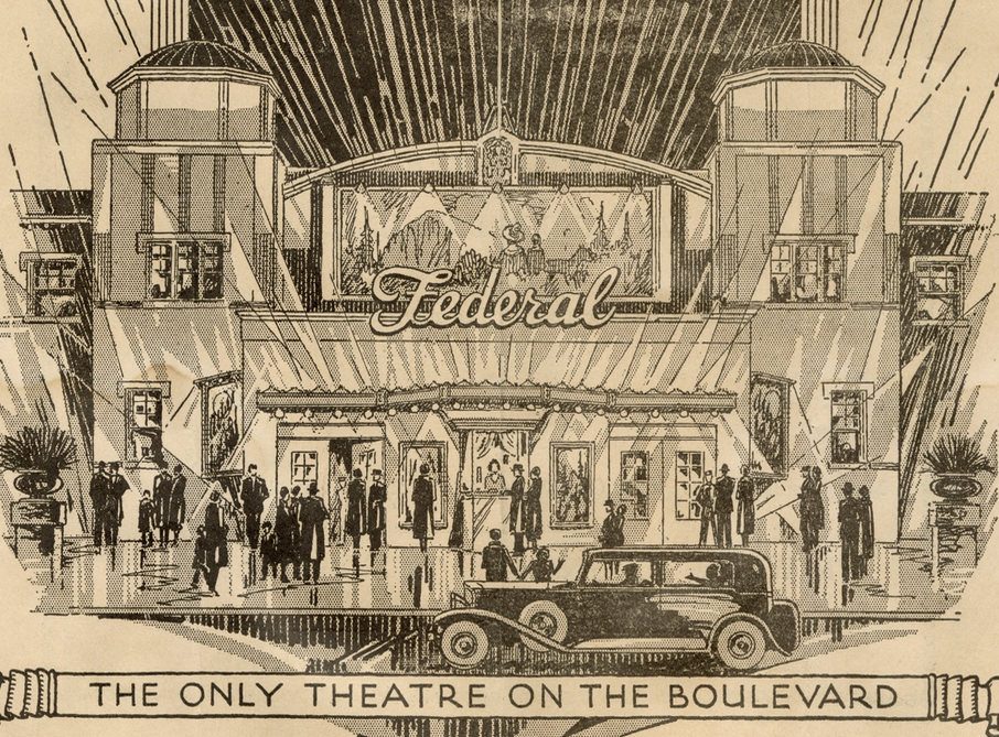 The Federal Theatre opened in 1923 and was the brainchild of Louis A. Siener. 